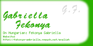 gabriella fekonya business card